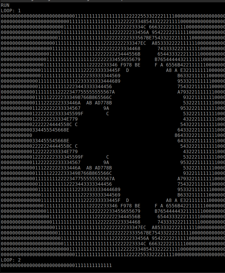 ASCII mandlebrot